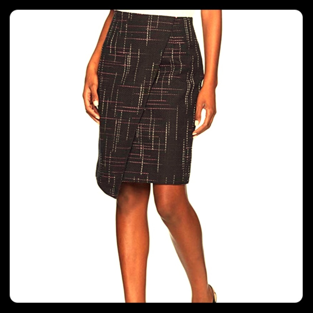 Asymmetrical Tweed Skirt - Aurora Nights